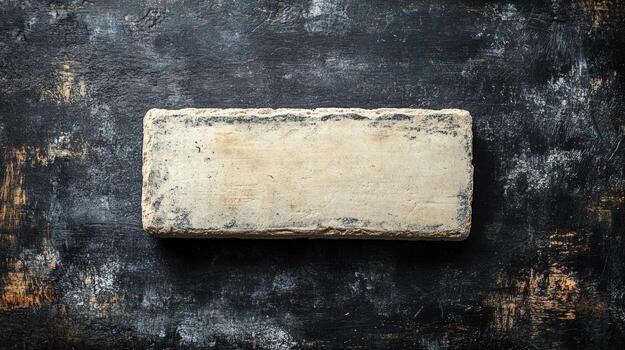 Textured rectangle on mottled background neutral tone and rustic design element photo