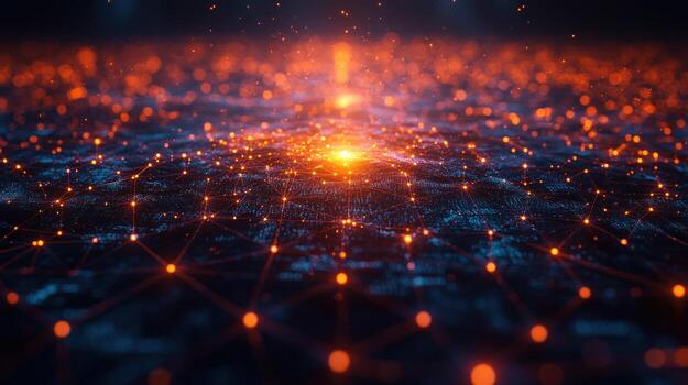 Abstract network connection background for technology and digital concepts photo