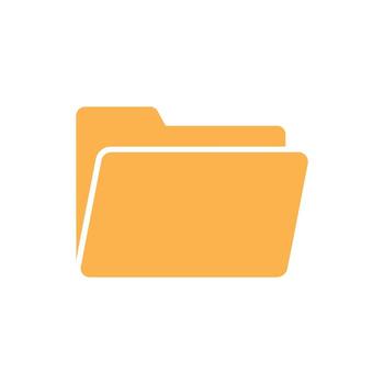 Isolated yellow folder icon on a white background for file organization, illustration vector