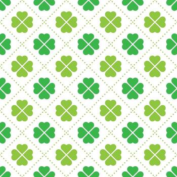 trébol hoja modelo sin costura vector