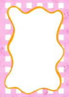 convite vibrante verão aguarela quadro. Mediterrâneo estilo fronteira com ondulado listras e linha dentro na moda, vintage estilos. perfeito para peculiar feriado, casamento, aniversário presente decorações. png