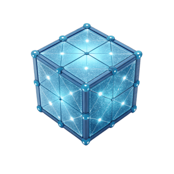 upplyst kub strukturera ställer ut en modern design med lysande geometrisk mönster png