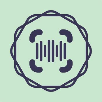 Voice Recognition symbol trendy artwork useful Illustration circle design delightful colorful background vector