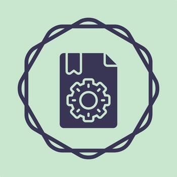 Document setting symbol trendy artwork useful Illustration circle design delightful colorful background vector