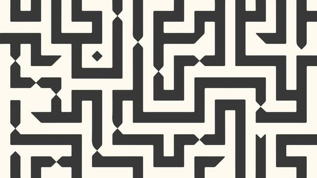 intrigante laberinto modelo con geométrico elementos, un moderno y elegante laberinto diseño para creativo proyectos vector