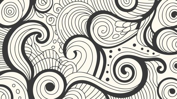 Elegant abstract swirl pattern with flowing lines perfect for sophisticated designs and backgrounds vector