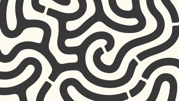 Abstract seamless pattern, modern doodle style design with organic shapes and flowing lines texture vector