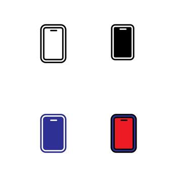 Minimalist Smartphone Icons in Multiple Styles vector