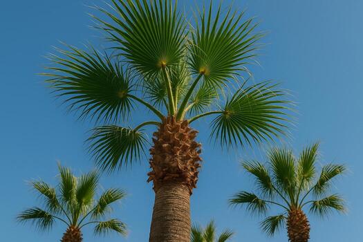Palm Trees Under a Clear Blue Sky photo