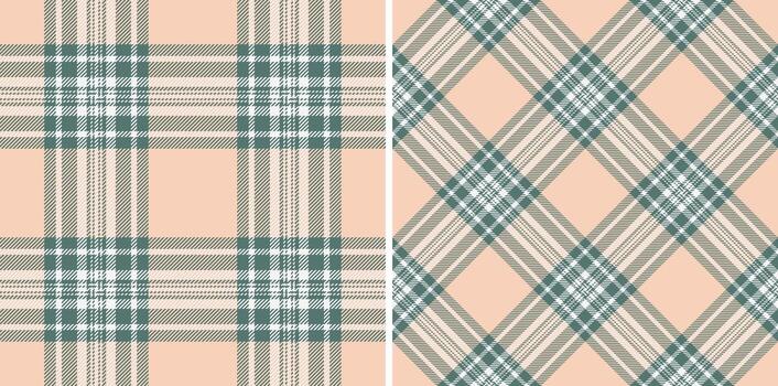 Plaid tartan of fabric background textile with a check texture pattern seamless. Set in fall colors. Flattering slim skirts for office. vector