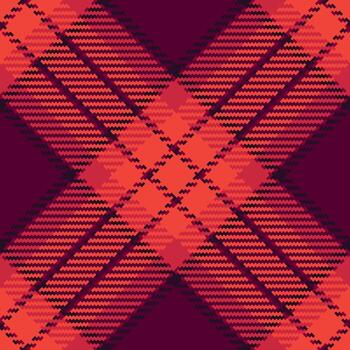 Tradition background plaid textile, december texture fabric pattern. Classy tartan seamless check in red and pink colors. vector