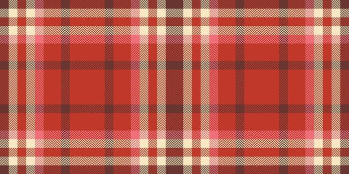 Warm plaid pattern with red hues. Ideal for festive backgrounds, textile design, or creating cozy and inviting visuals. Versatile for graphic projects. vector