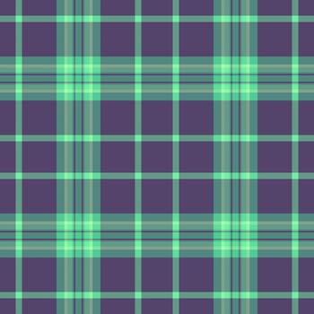 Geometric plaid pattern with intersecting lines in muted green and purple. A versatile background for designs needing a structured, classic feel. Ideal for textiles, web design, or craft projects. vector