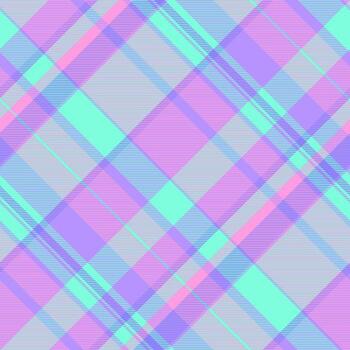 fluido tela tartán textura, modelo antecedentes textil . asimétrico tartán sin costura cheque modelo en índigo y rosado colores. vector