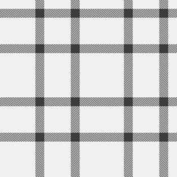 Classic monochrome plaid pattern featuring herringbone textures. Seamless and versatile background for graphic design, textiles, or web design projects. vector