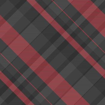 Tech tartan texture plaid, display background seamless. Industry fabric check pattern textile in grey and red colors. vector