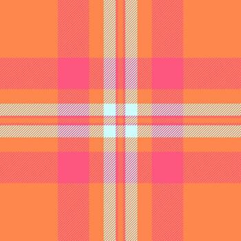 Vibrant plaid pattern with intersecting lines, showcasing a warm palette. Ideal for backgrounds, textiles, and designs needing a cheerful and eyecatching element. vector