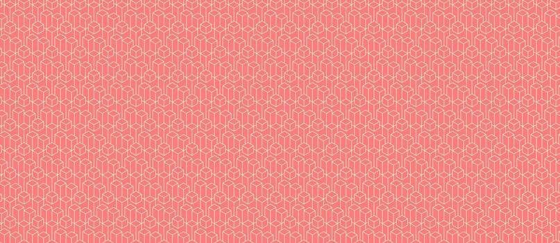 Elegant coral pink seamless pattern background. Delicate geometric design with subtle texture ideal for website banners, social media posts, packaging, textile prints, and more. vector