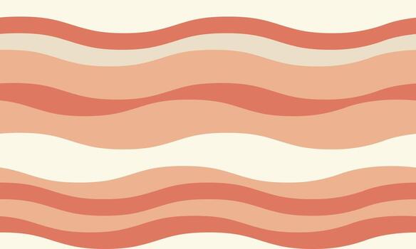 Abstract wavy stripes in calming peach and cream tones. Perfect for backgrounds, website design, textiles, or any project needing a soothing, minimalist aesthetic. vector