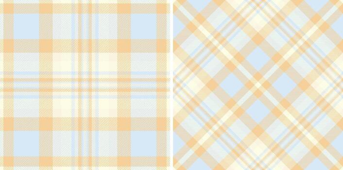 Check pattern texture of seamless fabric textile with a background plaid tartan. Set in food colors of picture frame ideas. vector