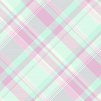 cortar fuera sin costura cheque textil, vacío tartán textura. Francia tela antecedentes modelo tartán en ligero y miel Rocío colores. vector