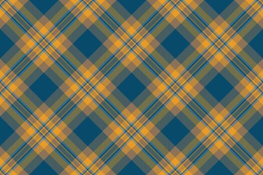 Expressive texture background seamless, hotel pattern check . Composition plaid fabric tartan textile in cyan and orange colors. vector