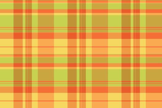 Vibrant tartan pattern of intersecting lines in shades of orange, green, and yellow. A versatile backdrop for festive designs or adding a rustic flair. vector