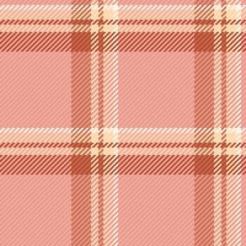 Handsome textile seamless , tile fabric texture background. Infinity tartan pattern plaid check in red and peach puff colors. vector