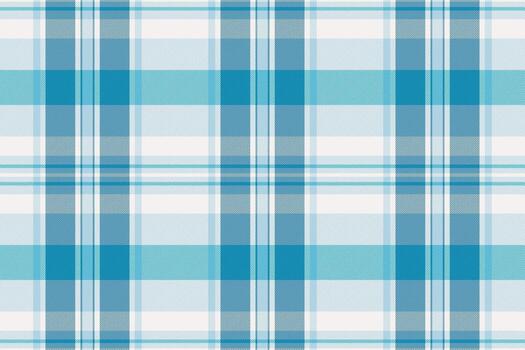 Checker fabric plaid , rustic texture pattern tartan. Merry check seamless textile background in cyan and light blue colors. vector