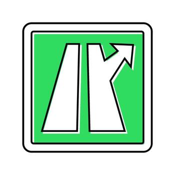 exit ramp highway road color icon thing vector