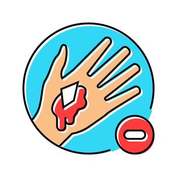 avoid removing embedded objects from wound color icon sign vector