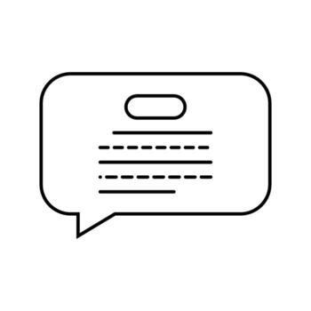 speech bubble nlp line icon part vector