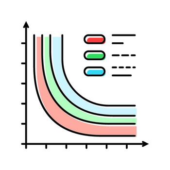 loss function chart machine learning color icon constituent vector