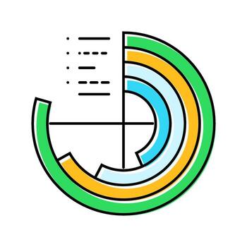 datos visualización gráfico profundo aprendizaje color icono producto vector