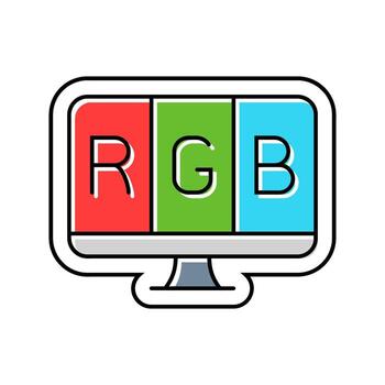 led display color icon element vector