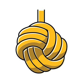 monkeys fist nautical knot color icon entity vector