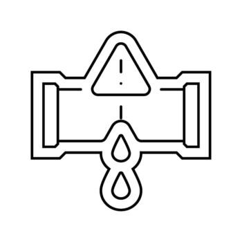 leak detection system line icon object vector