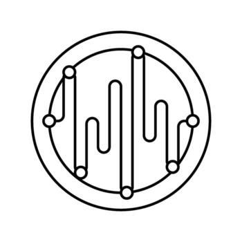 voice command wave deep learning line icon part vector