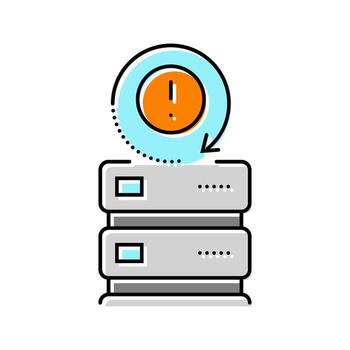 desastre recuperación datos centrar color icono articulo vector