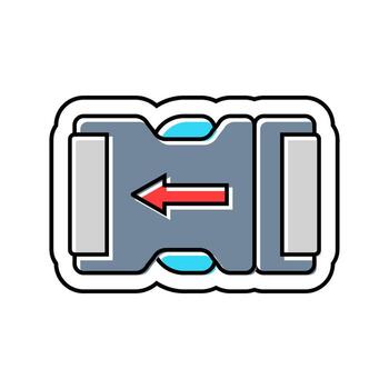 quick release mechanism color icon object vector