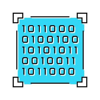 binary code big data color icon mark vector