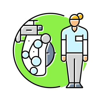 optometrist optometry vision eye color icon module vector