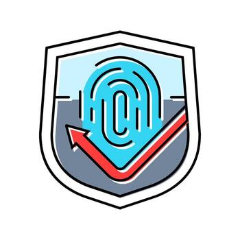 non fingerprint color icon part vector