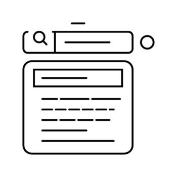 autocomplete nlp line icon sign vector