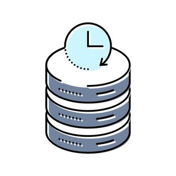 real time stream big data color icon figure vector