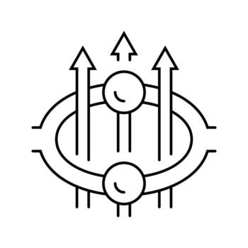 superconductor lazo cuántico computadora línea icono firmar vector