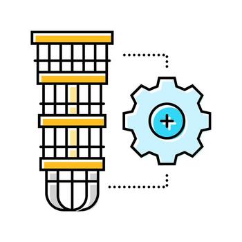 hardware escalabilidad cuántico computadora color icono Constitucion vector