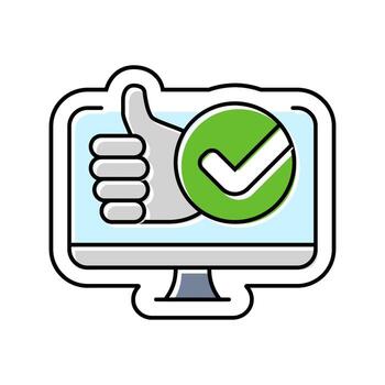 user friendly interface color icon sign vector