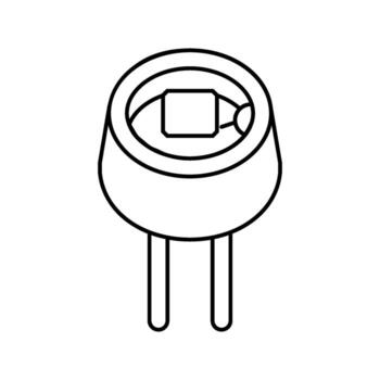 light intensity sensor module line icon object vector