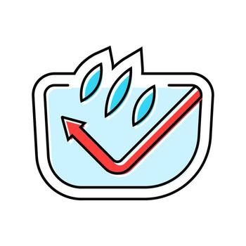 scratch resistant lens color icon mark vector